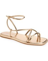 Loeffler Randall - Noor Ankle Strap Metallic Sandal - Lyst