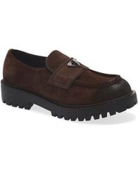 Prada - Leather Penny Loafer - Lyst