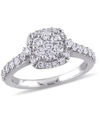 Julianna B - Diamond Cluster Halo Engagement Ring 14K - Lyst
