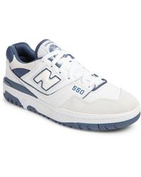 New Balance - 550 In White/blue Leather - Lyst