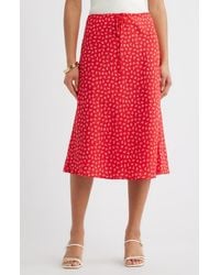 Open Edit - Print Midi Skirt - Lyst
