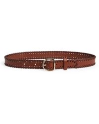 Chloé - Mony Whipstitched Leather Belt - Lyst