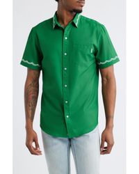 MAVRANS - Ciao Weekend Embroidered Short Sleeve Performance Button-Up Shirt - Lyst