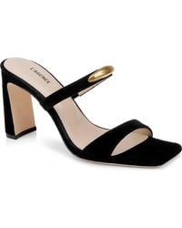 L'Agence - Catriona Block Heel Sandal - Lyst
