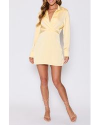 Vici Collection - Booked And Busy Collared Long Sleeve Shirtdress - Lyst