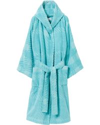 Burberry - Mega Check Cotton Terry Cloth Hooded Robe - Lyst