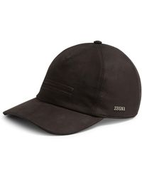 Zegna - Secondskin Leather Adjustable Baseball Cap - Lyst