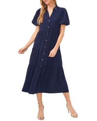 Cece - Tiered Midi Shirtdress - Lyst