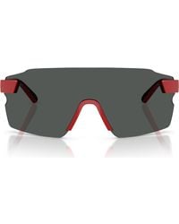 Scuderia Ferrari - 133Mm Oversize Rectangular Sunglasses - Lyst