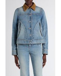 McQueen - Boxy Denim Jacket - Lyst