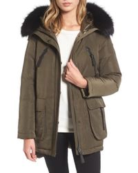 derek lam 10 crosby fur trim hooded down parka