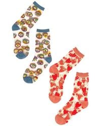 Sock Candy - Eye Candy Assorted 2-Pack Sheer Crew Socks - Lyst