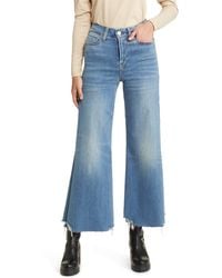 FRAME - Le Palazzo High Waist Crop Wide Leg Jeans - Lyst