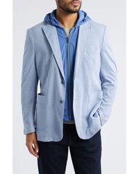Johnston & Murphy - Xc Flex Microcheck Knit Sport Coat With Removable Hooded Bib - Lyst