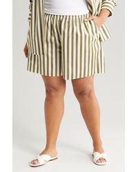 Nordstrom - Stripe Pull-on Cotton Shorts - Lyst
