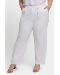NYDJ - Drawstring Relaxed Fit Linen Blend Pants - Lyst