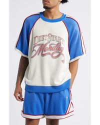 DIET STARTS MONDAY - Warm-Up Colorblock Short Sleeve Cotton Graphic Sweatshirt - Lyst