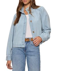 Sanctuary - Puff Shoulder Denim Jacket - Lyst