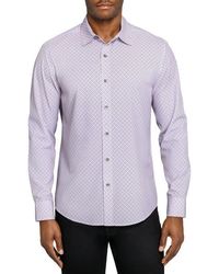 W.r.k. - Slim Fit Geometric Print Performance Button-Up Shirt - Lyst