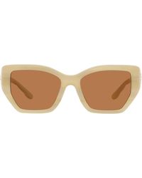 Tory Burch - Embossed T-monogram Acetate Cat-eye Sunglasses - Lyst