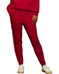Red adidas Track pants and sweatpants for Women | Lyst