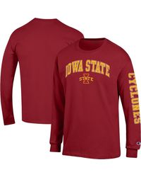 Champion - Iowa State Cyclones Arch Over Logo 2-Hit Long Sleeve T-Shirt - Lyst