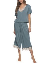 Felina - Amelie Crop Pajamas - Lyst