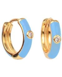 Color Shout - Enamel Huggie Hoops - Lyst