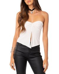 Edikted - Twist Split Front Tube Top - Lyst