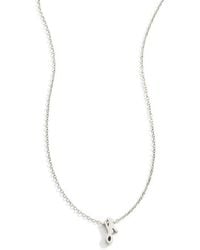 Mint & Lily - Tiny Script Initial Necklace - Lyst