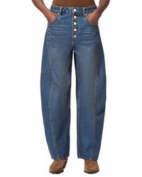 AllSaints - Carter Button Fly High Waist Barrel Jeans - Lyst