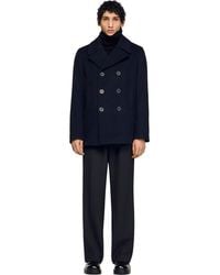 Sandro - Straight-Fit Wool-Blend Coat - Lyst