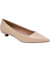 Linea Paolo - Banks Patent Kitten Heel Pointed Toe Pump - Lyst