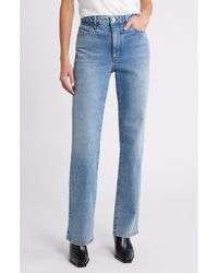 FRAME - The Ruler High Waist Straight Leg Jeans - Lyst