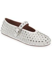 Alaïa - Rhinestone Ballet Flat - Lyst