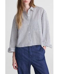 Madewell - Straight Hem Linen & Cotton Button-Up Shirt - Lyst