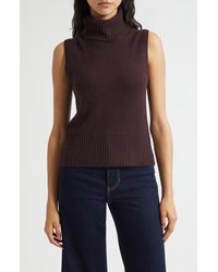 Veronica Beard - Mazzy Sleeveless Cashmere Turtleneck Sweater - Lyst