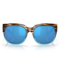 Costa Del Mar - Waterwoman 58mm Mirrored Polarized Pillow Sunglasses - Lyst