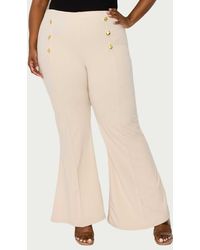 L I V D - Button High Waist Flare Pants - Lyst