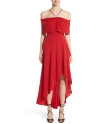 Lyst - Yigal azrouël One Shoulder Dress in Red