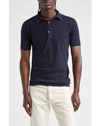John Smedley - Roth Solid Sweater Polo - Lyst