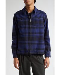Noah - Heavyweight Plaid Flannel Zip Shirt - Lyst