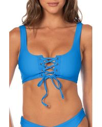 Maaji - Dazzle Lace-Up Reversible Bikini Top - Lyst