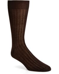 Canali - Cotton Rib Dress Socks - Lyst