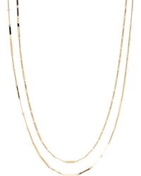 Lana Jewelry - Laser Rectangle Double Strand Necklace - Lyst
