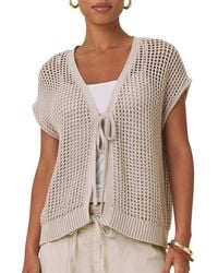 Splendid - Simona Tie Front Short Sleeve Cardigan - Lyst