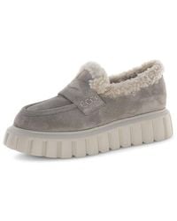 Voile Blanche - Grenelle Genuine Shearling Platform Loafer - Lyst