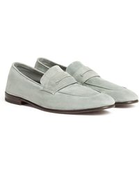Zegna - L'asola Suede Penny Loafer - Lyst
