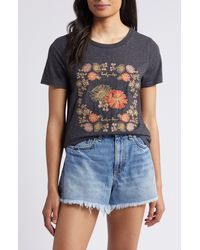 Lucky Brand - Floral Embroidered Graphic T-shirt - Lyst