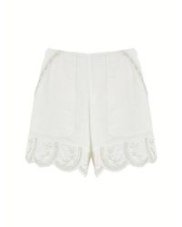 Nocturne - Stone Detailed Shorts - Lyst